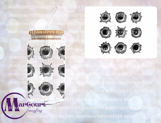 BULLET SHOTS-DECAL-UV DTF CUP WRAP