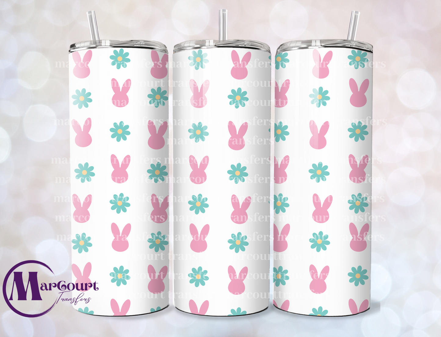 BUNNIES N DAISIES-20 OZ-UV DTF CUP WRAP