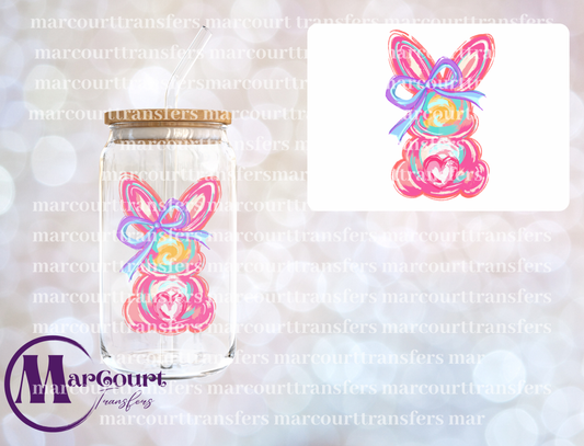 BUNNY 1 WATERCOLOR-DECAL-UV DTF CUP WRAP
