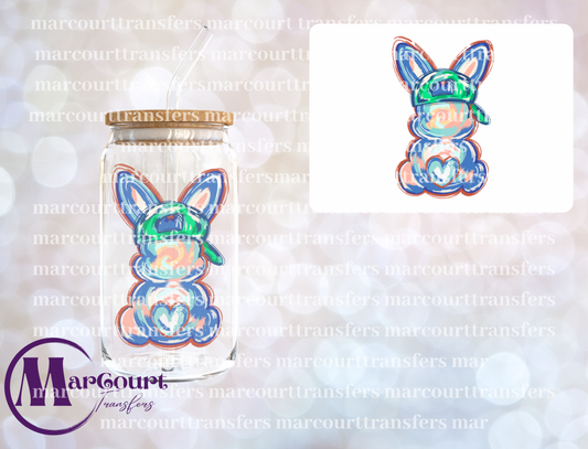 BUNNY 2 WATERCOLOR-DECAL-UV DTF CUP WRAP