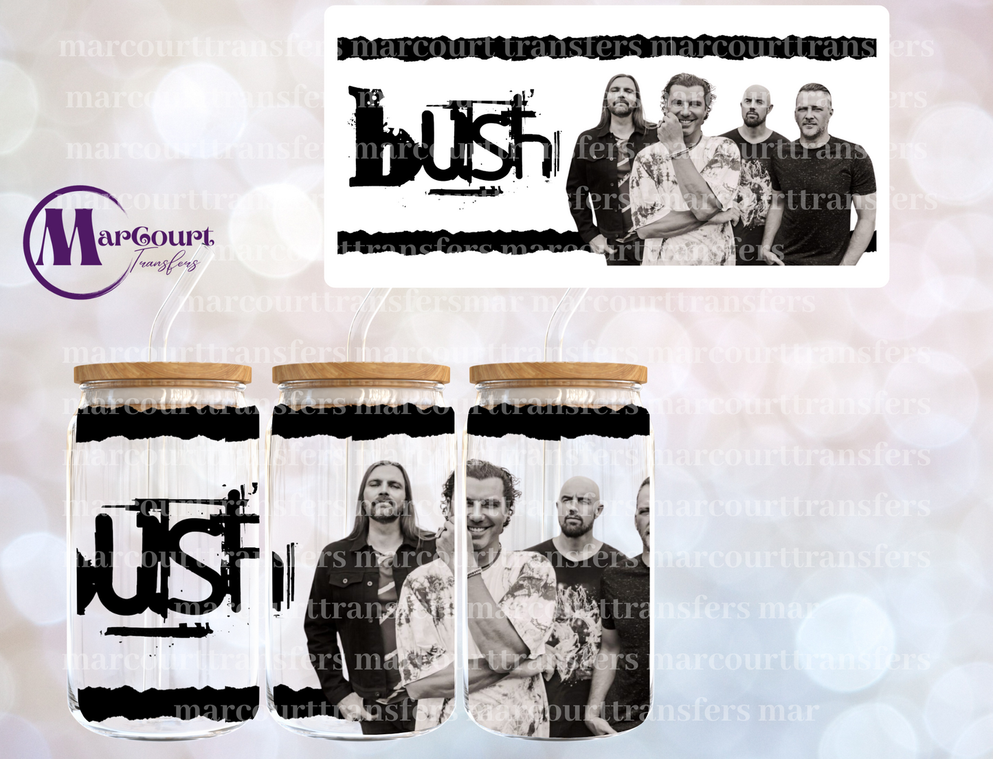 BUSH BAND-16 0Z-UV DTF CUP WRAP