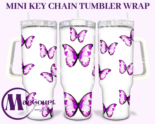 BUTTERFLIES-MINI TUMBLER KEYCHAIN WRAP