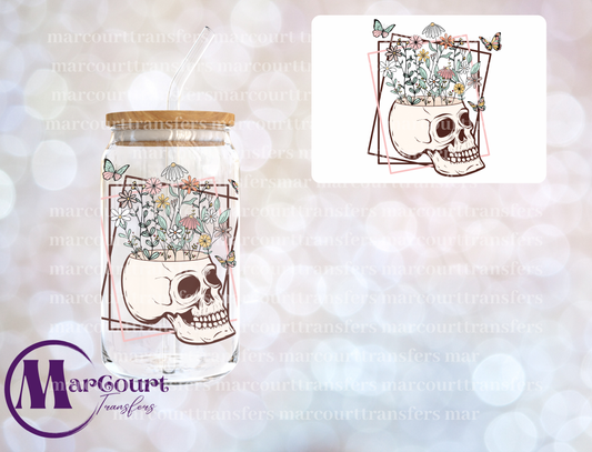 BUTTERFLY FLORAL SKELLY-DECAL-UV DTF CUP WRAP