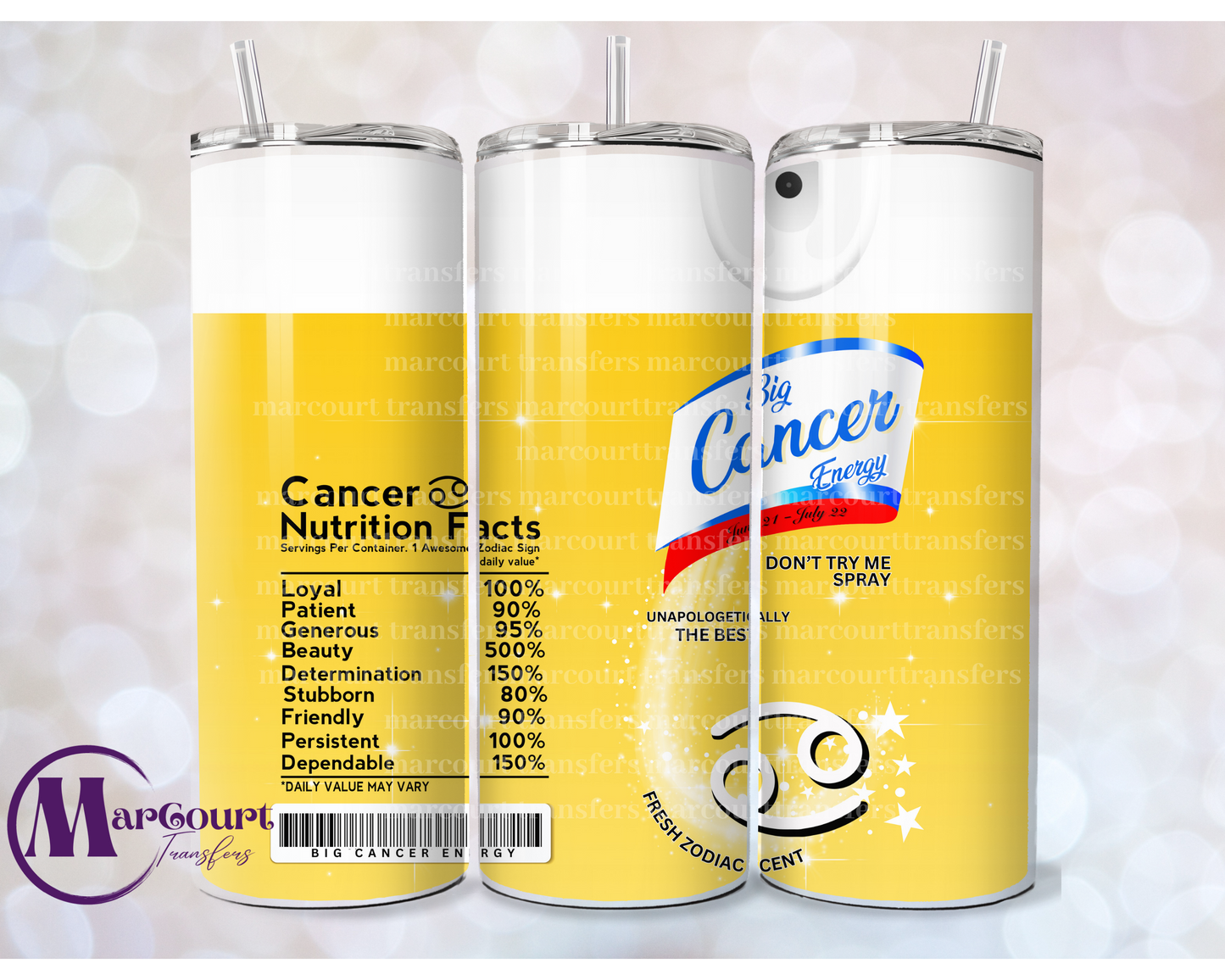 CANCER SPRAY-SKINNY TUMBLER TRANSFER