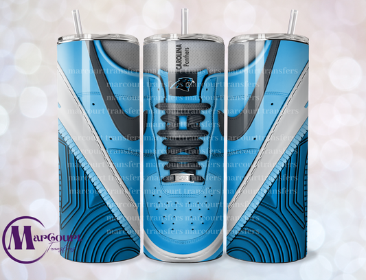 CAROLINA PANTHERS AIR FORCE 1-20-SKINNY SUBLIMATION TUMBLER TRANSFER