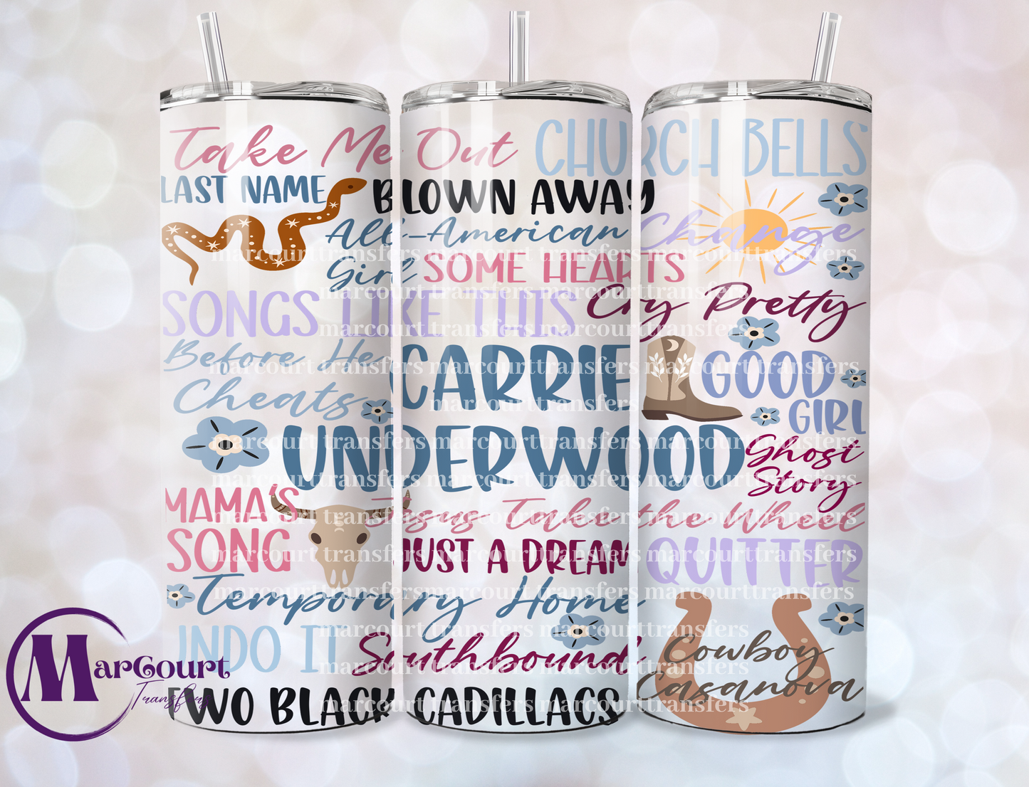 CARRIE UNDERWOOD-20 OZ-UV DTF CUP WRAP