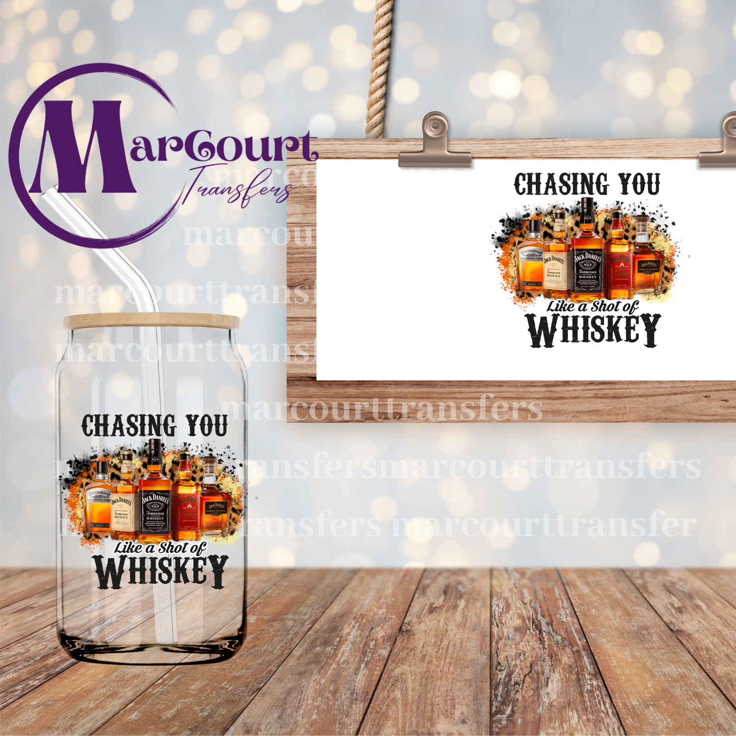 CHASING YOU LIKE A SHOT OF WHISKEY- DECAL-UV DTF CUP WRAP