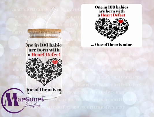 CHD 1 IN 100 BABIES-DECAL-UV DTF CUP WRAP