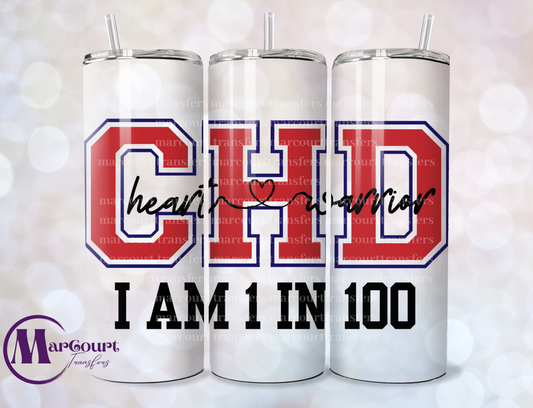 CHD HEART WARRIOR-SKINNY TUMBLER TRANSFER