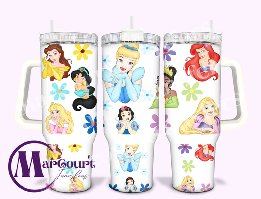CINDERELLA AND FRIENDS-40 0Z-UV DTF CUP WRAP
