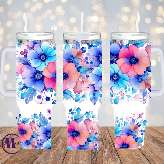 COLORFUL FLOWERS-40 0Z-UV DTF CUP WRAP