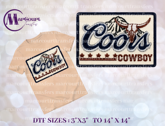 DTF-COORS COWBOY FAUX PATCH