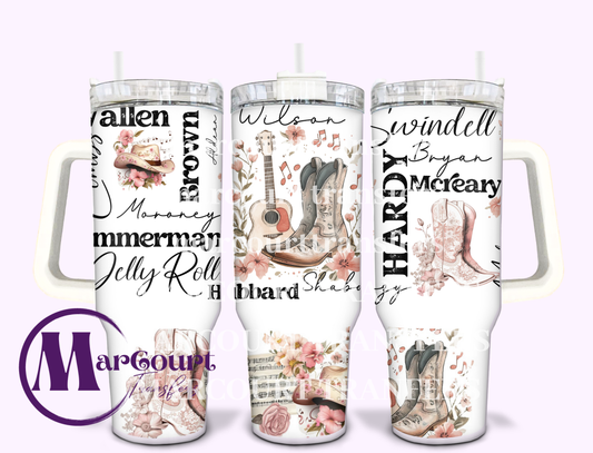 COUNTRY SINGERS-40 0Z-UV DTF CUP WRAP
