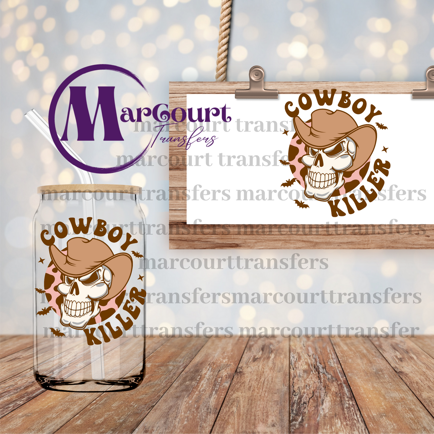 COWBOY KILLER-DECAL-UV DTF CUP WRAP