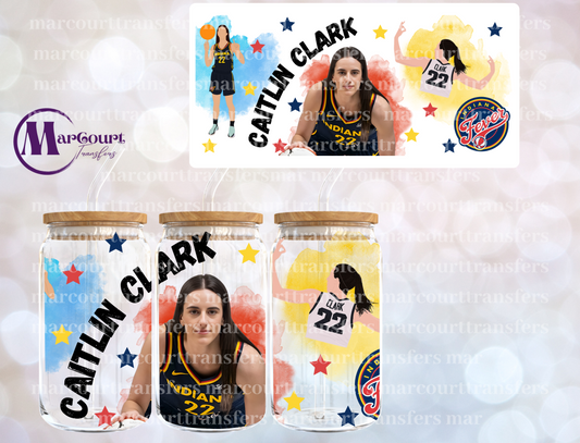 CAITLIN CLARK-16 0Z-UV DTF CUP WRAP