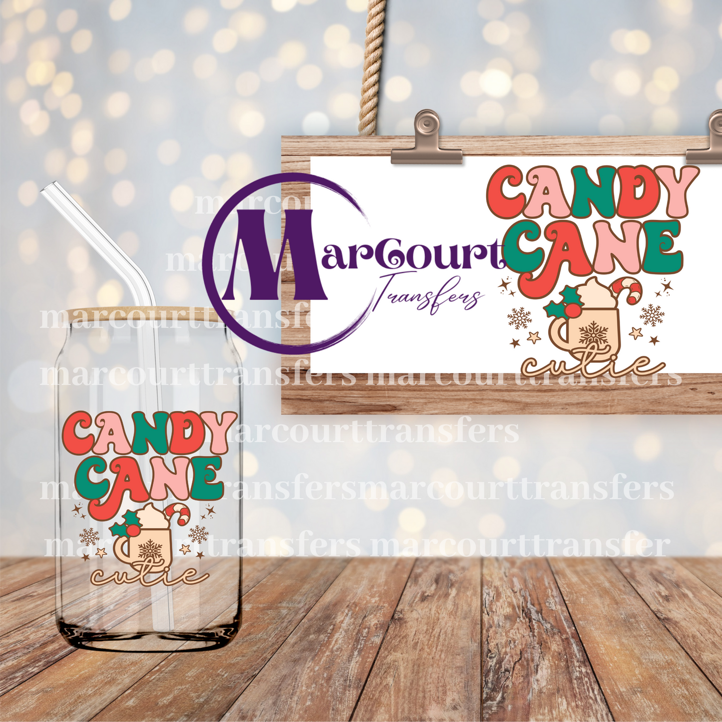 CANDY CANE CUTIE-DECAL-UV DTF CUP WRAP