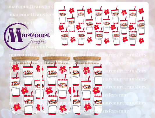 CANES CUPS-16 0Z-UV DTF CUP WRAP