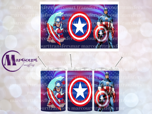 CAPTAIN AMERICA-12 OZ TUMBLER SUBLIMATION