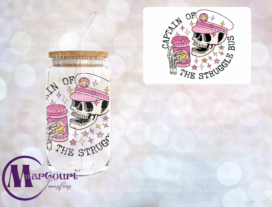 CAPTAIN OF THE STRUGGLE BUS-DECAL-UV DTF CUP WRAP