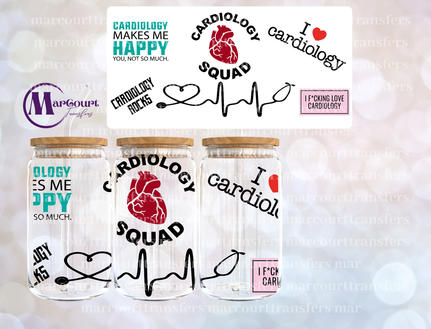 CARDIOLOGY SQUAD-16 0Z-UV DTF CUP WRAP