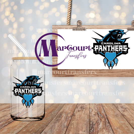CAROLINA PANTHERS DECAL- UV DTF CUP WRAP
