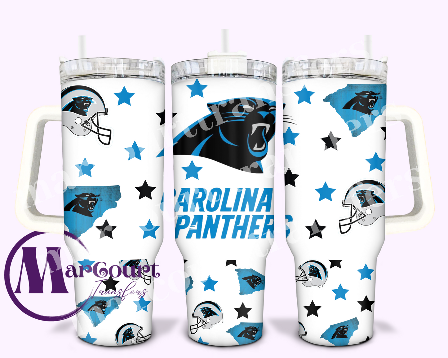CAROLINA PANTHERS-40 OZ-UV DTF CUP WRAP