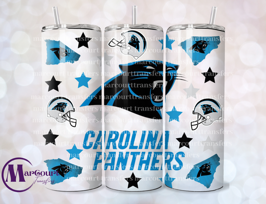 CAROLINA PANTHERS-20-SKINNY SUBLIMATION TUMBLER TRANSFER