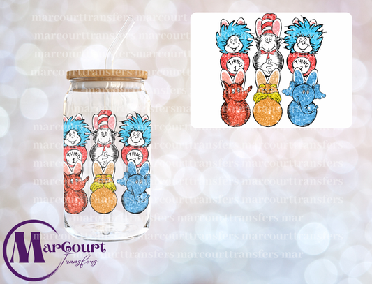 CAT IN THE HAT PEEPS-DECAL-UV DTF CUP WRAP