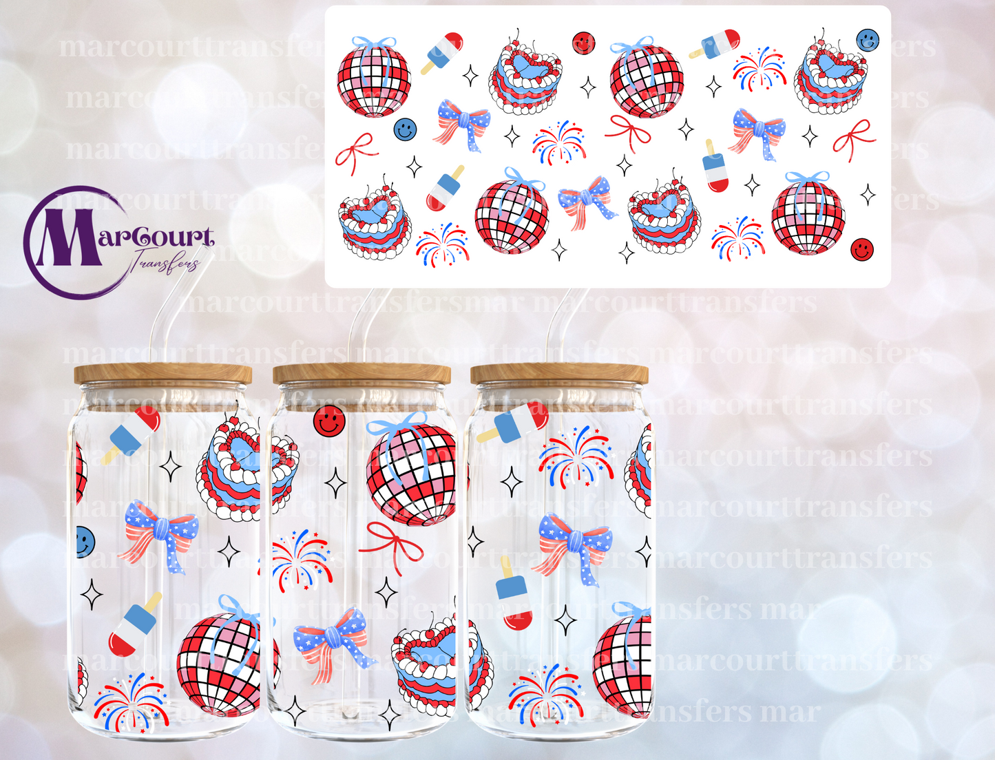 CELEBRATE AMERICA-16 0Z-UV DTF CUP WRAP