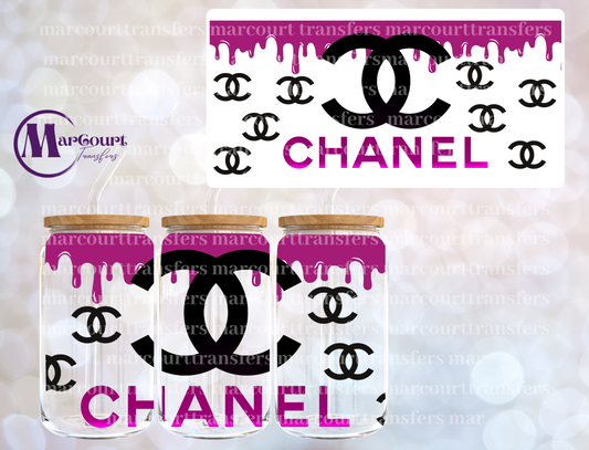 CHANEL PURPLE DRIP-16 0Z-UV DTF CUP WRAP