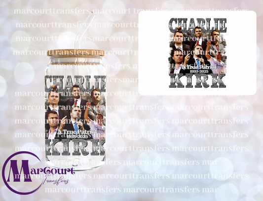 CHARLIE KIRK A TRUE PATRIOT-DECAL-UV DTF CUP WRAP