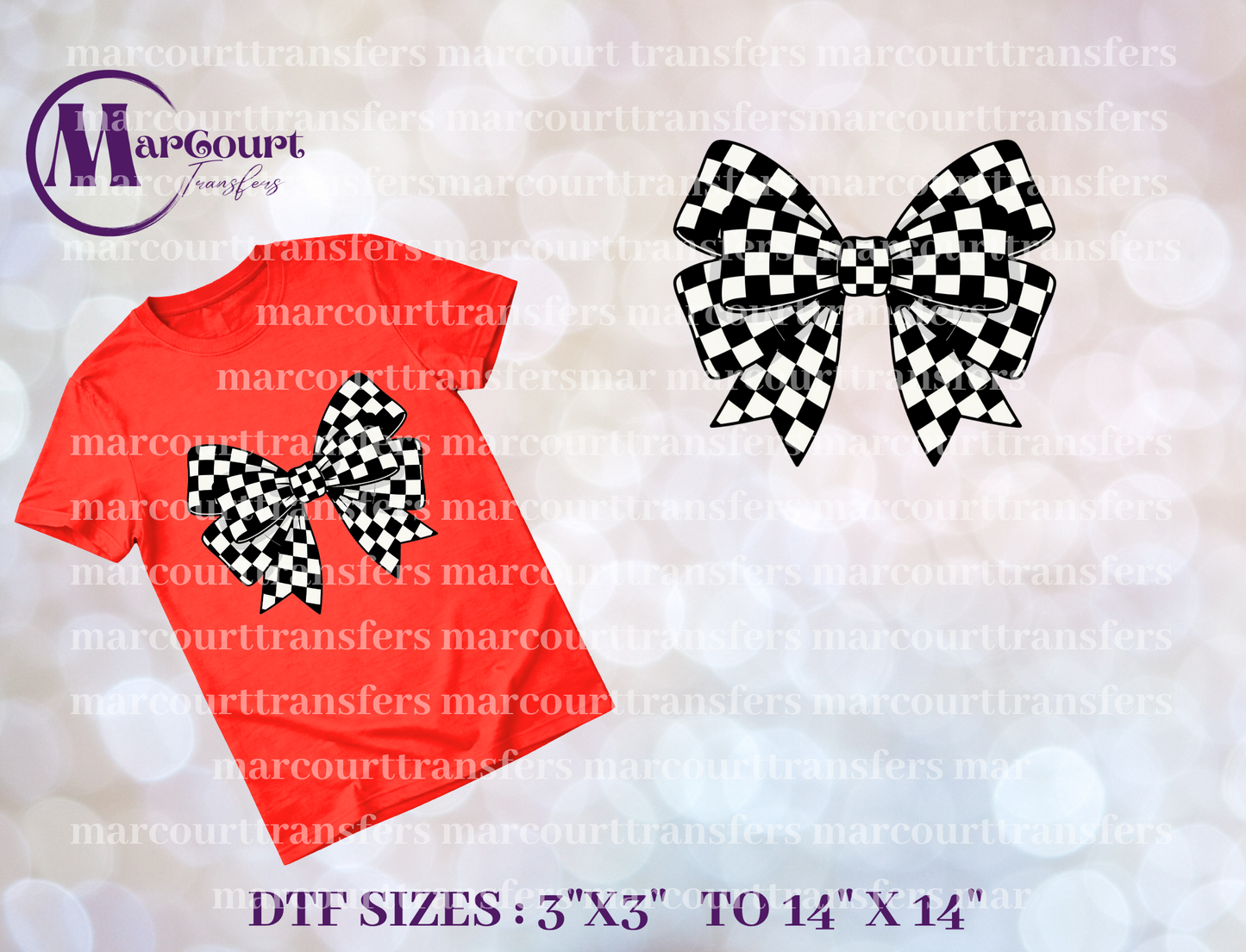 DTF-CHECKERED BOW