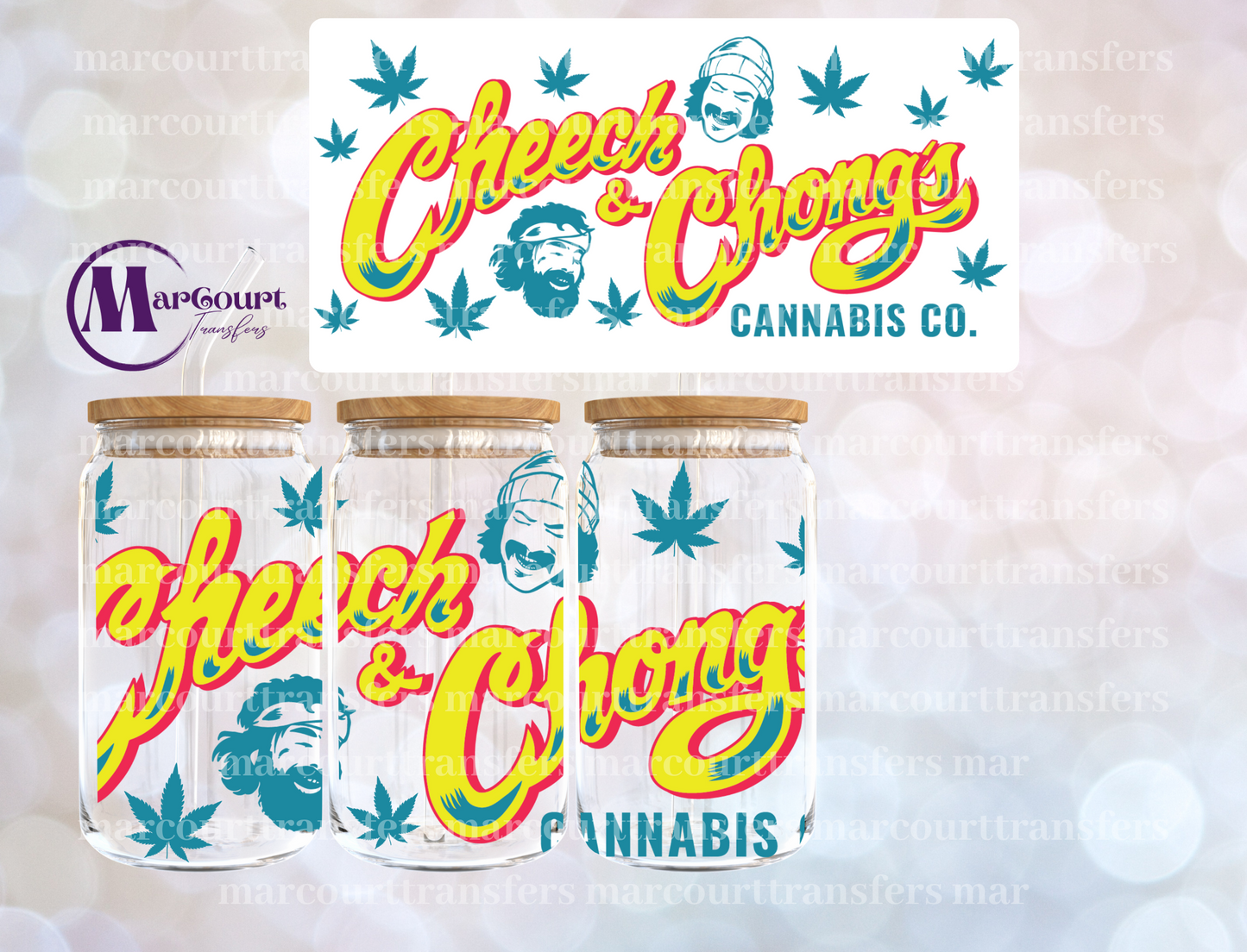 CHEECH AND CHONG-16 0Z-UV DTF CUP WRAP