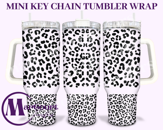 CHEETAH DESIGN-MINI TUMBLER KEYCHAIN WRAP
