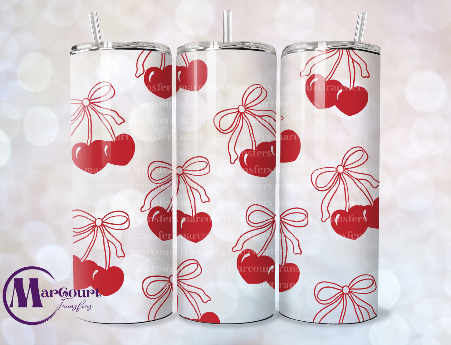 HEART CHERRIES-20 OZ-UV DTF CUP WRAP