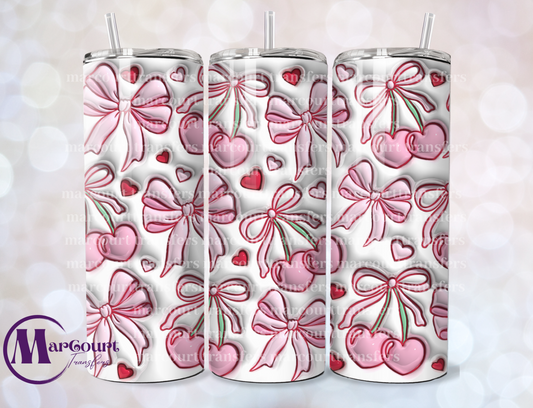 CHERRY BOWS-SKINNY TUMBLER TRANSFER