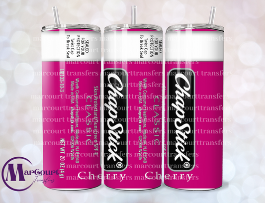 CHERRY CHAPSTICK-SKINNY TUMBLER TRANSFER