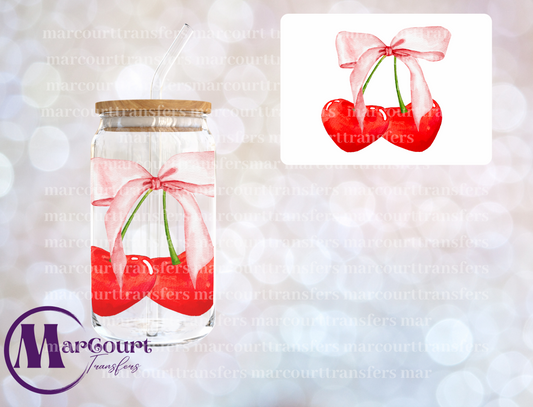 CHERRY HEART DECAL COQUETTE-DECAL-UV DTF CUP WRAP