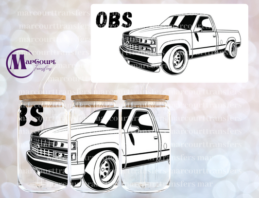 CHEVY OBS OUTLINE-16 0Z-UV DTF CUP WRAP