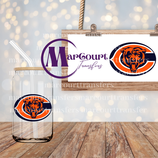 CHICAGO BEARS-DECAL-UV DTF CUP WRAP