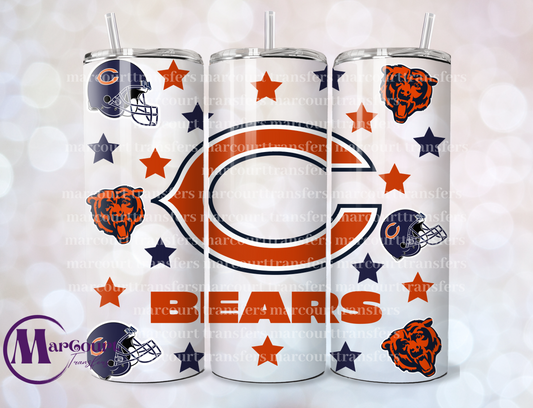 CHICAGO BEARS-SKINNY TUMBLER TRANSFER