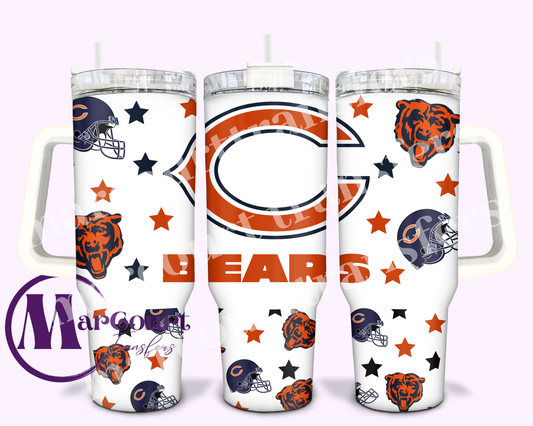 CHICAGO BEARS-40 0Z-UV DTF CUP WRAP