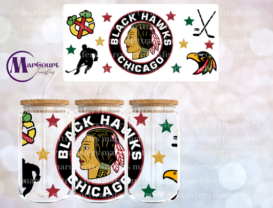 CHICAGO BLACKHAWKS-16 0Z-UV DTF CUP WRAP