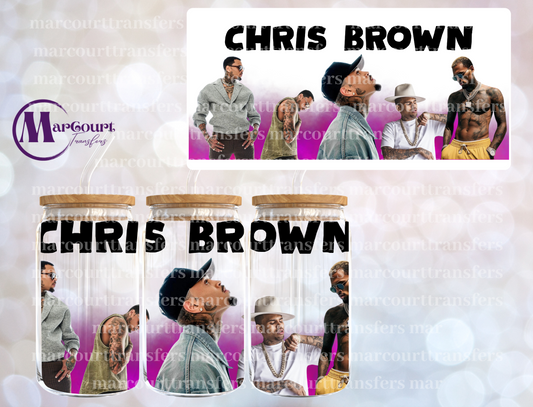 CHRIS BROWN-16 0Z-UV DTF CUP WRAP