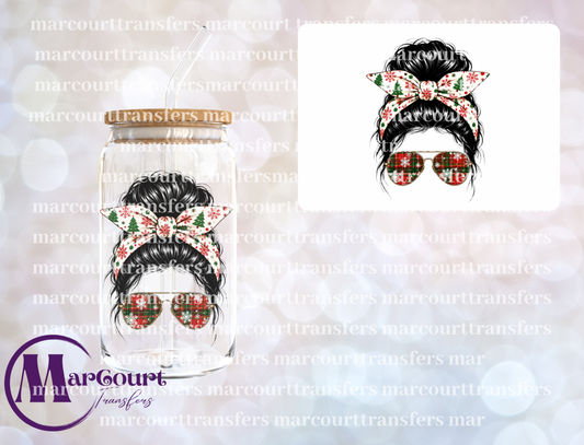 CHRISTMAS BANDANA GIRL-UV DTF CUP WRAP