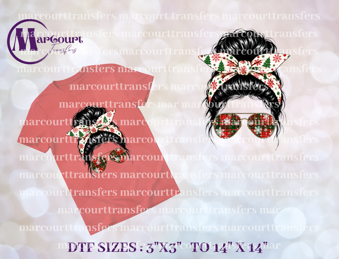 DTF-CHRISTMAS BANDANA GIRL