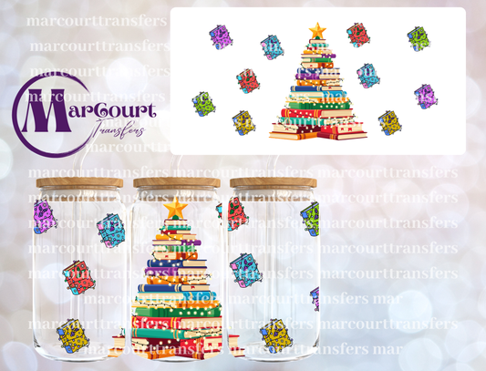 CHRISTMAS BOOKS-16 0Z-UV DTF CUP WRAP