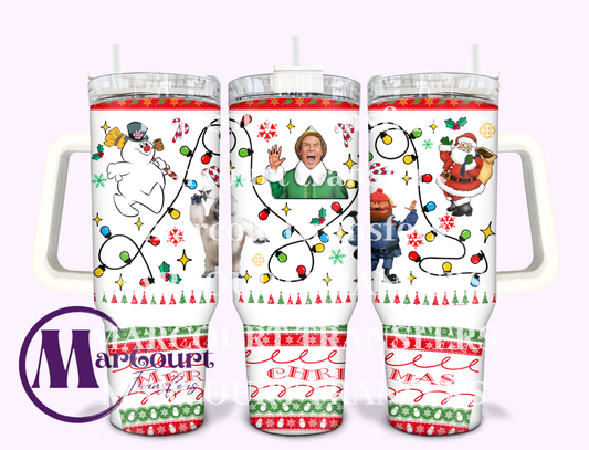 CHRISTMAS CHARACTERS-40 0Z-UV DTF CUP WRAP