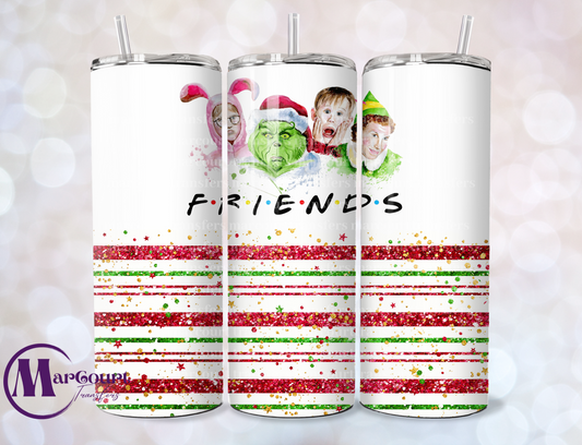 CHRISTMAS FRIENDS-SKINNY TUMBLER TRANSFER