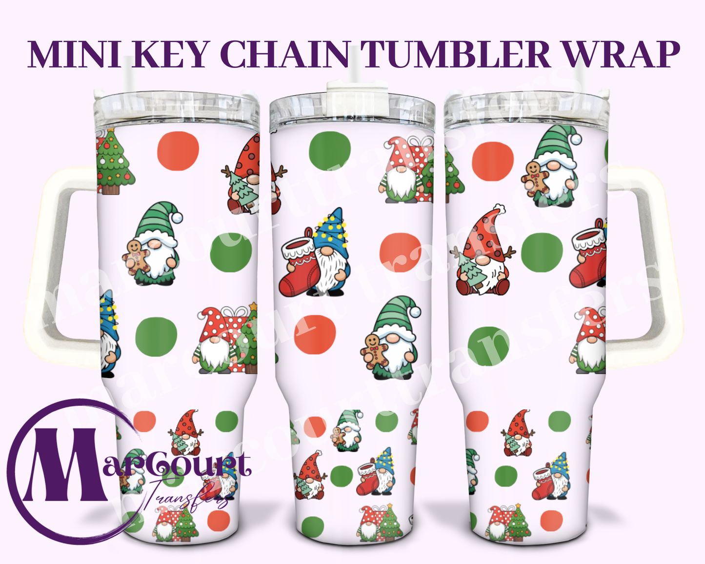 CHRISTMAS GNOME MINI TUMBLER-MINI TUMBLER KEYCHAIN WRAP